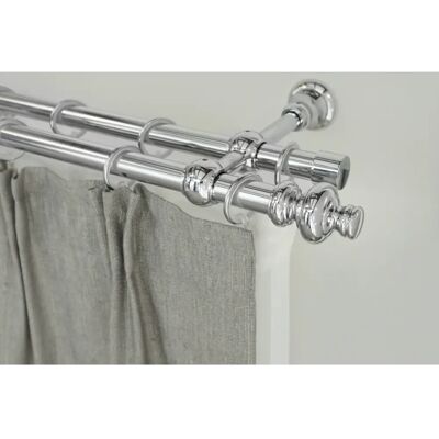 GARESA ANDREA Gardinenstange - chrom, 190cm, 2-läufig, verstellbar GARESA ANDREA Gardinenstange - chrom, 190cm, 2-läufig, verstellbar