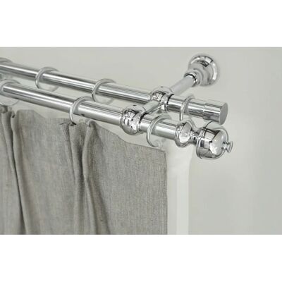 GARESA ANDREA Gardinenstange 210cm, Grau, Metall, 2-läufig GARESA ANDREA Gardinenstange 210cm, Grau, Metall, 2-läufig