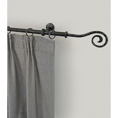 GARESA ESPERANCA Gardinenstange - 140cm, schwarz, Metall, verstellbar GARESA ESPERANCA Gardinenstange - 140cm, schwarz, Metall, verstellbar