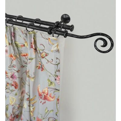 GARESA ESPERANCA Gardinenstange - 200cm, 16mm, Schwarz, Rustikal GARESA ESPERANCA Gardinenstange - 200cm, 16mm, Schwarz, Rustikal
