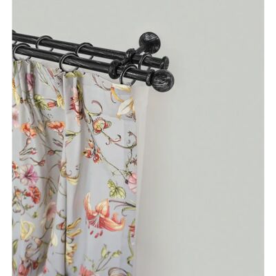 GARESA ESPERANCA Gardinenstange - 370cm, schwarz, doppelt laufend GARESA ESPERANCA Gardinenstange - 370cm, schwarz, doppelt laufend