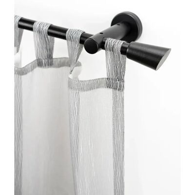 GARESA MOLIS Schwarze Gardinenstange - 180cm, 20mm, Verlängerbar GARESA MOLIS Schwarze Gardinenstange - 180cm, 20mm, Verlängerbar