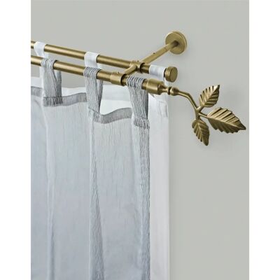 GARESA SHEET Gold Gardinenstange - 130cm, 2 Läufig, Metall GARESA SHEET Gold Gardinenstange - 130cm, 2 Läufig, Metall