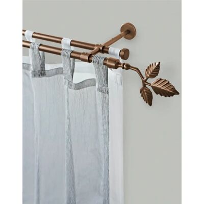 GARESA SHEET Bronzegardinenstange - 2-läufig, 390cm, Ø16mm - Vorhangzubehör GARESA SHEET Bronzegardinenstange - 2-läufig, 390cm, Ø16mm - Vorhangzubehör