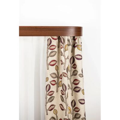 GARESA Kunststoff-Gardinenleiste - 470cm, 2-läufig, Nussbaum - Vorhangschienensystem GARESA Kunststoff-Gardinenleiste - 470cm, 2-läufig, Nussbaum - Vorhangschienensystem