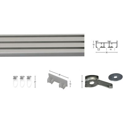 GARESA Smart Vorhangschiene 470cm 3 Läufig - Gardinenschiene GARESA Smart Vorhangschiene 470cm 3 Läufig - Gardinenschiene