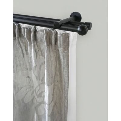 GARESA ORNELLA Gardinenstange - 260cm, 20mm, schwarz, verstellbar, Wandmontage GARESA ORNELLA Gardinenstange - 260cm, 20mm, schwarz, verstellbar, Wandmontage