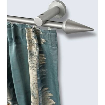 GARESA AGROS Aluminium Gardinenstange - 240cm, chrom, verstellbar - Gardinenstange GARESA AGROS Aluminium Gardinenstange - 240cm, chrom, verstellbar - Gardinenstange
