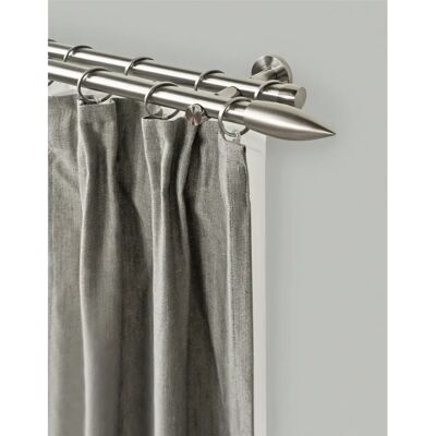 GARESA Cartouche Silber Gardinenstange - 170cm, Doppelläufig, Wandmontage GARESA Cartouche Silber Gardinenstange - 170cm, Doppelläufig, Wandmontage