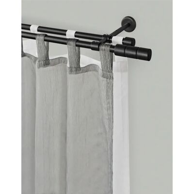 GARESA STAURA Gardinenstange - 450cm, 2-läufig, Schwarz - Vorhangzubehör GARESA STAURA Gardinenstange - 450cm, 2-läufig, Schwarz - Vorhangzubehör