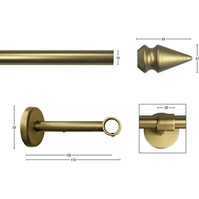 GARESA SPYRNA Gold Gardinenstange - Vorhang Typ GARESA SPYRNA Gold Gardinenstange - Vorhang Typ