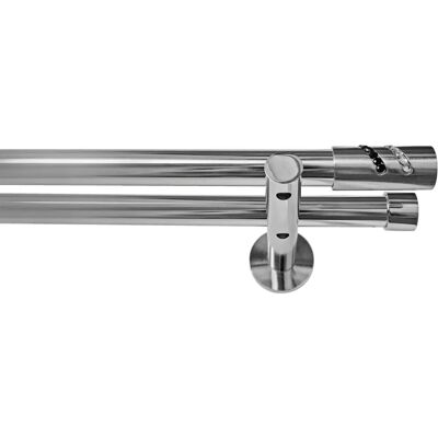 GARESA BOSTON Silber Gardinenstange - 2-läufig, 140cm GARESA BOSTON Silber Gardinenstange - 2-läufig, 140cm