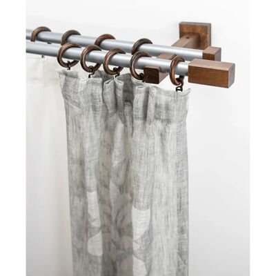 GARESA CUBUS Gardinenstange - Verstellbar 150cm, 2-läufig, Nussbaum GARESA CUBUS Gardinenstange - Verstellbar 150cm, 2-läufig, Nussbaum