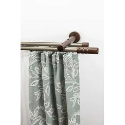 GARESA PEMPIA Gardinenstange Nussbaum 2-läufig 100cm - Gardinenstange GARESA PEMPIA Gardinenstange Nussbaum 2-läufig 100cm - Gardinenstange