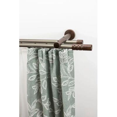 GARESA PEMPIA Gardinenstange - 510cm, 20mm, 2-läufig, Holz & Metall GARESA PEMPIA Gardinenstange - 510cm, 20mm, 2-läufig, Holz & Metall