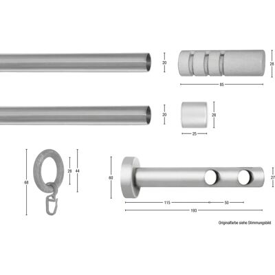 GARESA PEMPIA Gardinenstange - Verstellbar 300cm, 2-läufig, Nussbaum & Metall GARESA PEMPIA Gardinenstange - Verstellbar 300cm, 2-läufig, Nussbaum & Metall