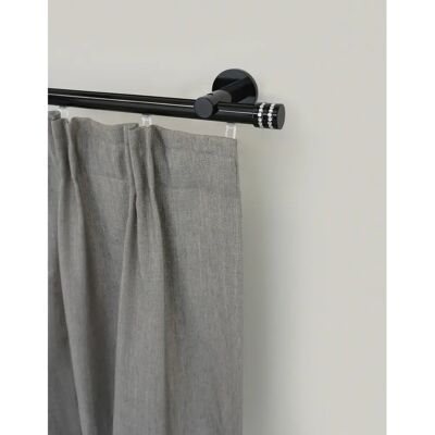 GARESA Schwarze Gardinenstange - 290cm, 20mm, Verlängerbar GARESA Schwarze Gardinenstange - 290cm, 20mm, Verlängerbar