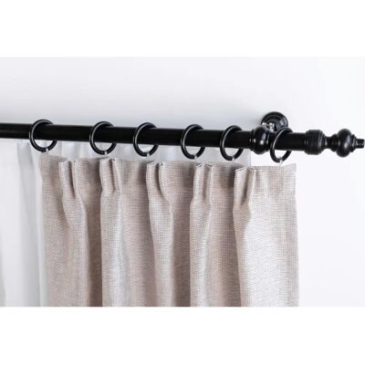 GARESA Standard Gardinenstange - 340cm, Schwarz, Doppelbahn GARESA Standard Gardinenstange - 340cm, Schwarz, Doppelbahn