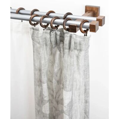GARESA CUBUS Gardinenstange - 350cm, 2-läufig, Braun, Metall/Holz GARESA CUBUS Gardinenstange - 350cm, 2-läufig, Braun, Metall/Holz