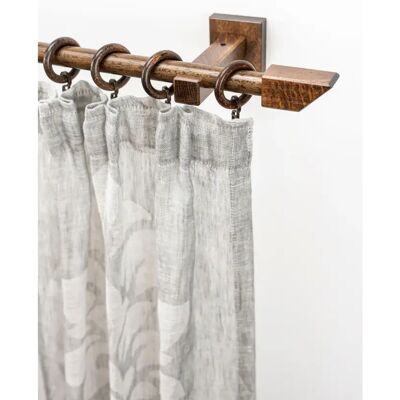 GARESA CUBUS Gardinenstange - 380cm, Braun, Holzenden GARESA CUBUS Gardinenstange - 380cm, Braun, Holzenden