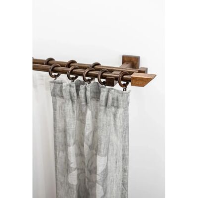 GARESA CUBUS Gardinenstange - Nussbaum - 450cm, 2-läufig GARESA CUBUS Gardinenstange - Nussbaum - 450cm, 2-läufig