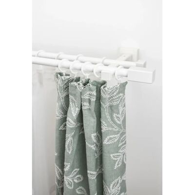 GARESA CUBUS Weiße Gardinenstange - 300cm, Verstellbar, Doppelspur GARESA CUBUS Weiße Gardinenstange - 300cm, Verstellbar, Doppelspur
