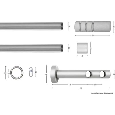 GARESA PEMPIA Gardinenstange - Verstellbar, 2-läufig, Weiß GARESA PEMPIA Gardinenstange - Verstellbar, 2-läufig, Weiß