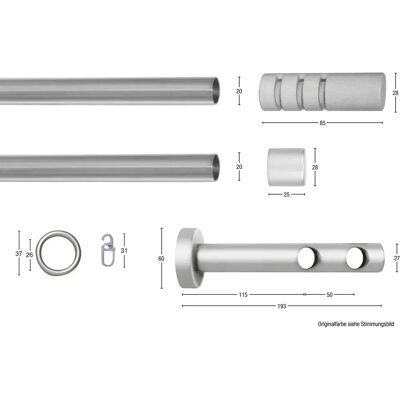 GARESA PEMPIA Gardinenstange - Verstellbar, 2-läufig, Weiß GARESA PEMPIA Gardinenstange - Verstellbar, 2-läufig, Weiß