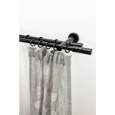 GARESA PEMPIA Gardinenstange - Verstellbar, Schwarz, 250cm, Zweiwegmontage GARESA PEMPIA Gardinenstange - Verstellbar, Schwarz, 250cm, Zweiwegmontage