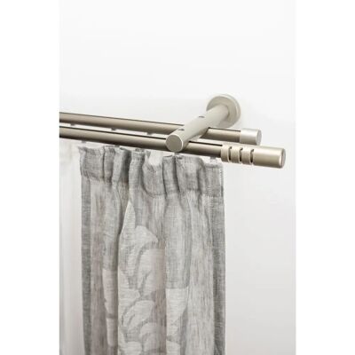 GARESA PEMPIA - 170cm Gardinenstange 2-läufig grau GARESA PEMPIA - 170cm Gardinenstange 2-läufig grau
