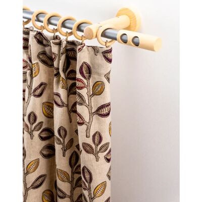 GARESA Pandora Gardinenstange Beige - 270cm, 20mm, Holz & Metall GARESA Pandora Gardinenstange Beige - 270cm, 20mm, Holz & Metall
