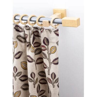 GARESA CUBUS Gardinenstange - 410cm, Beige (Natur/Chrom) - 1-läufig, Verlängerbar GARESA CUBUS Gardinenstange - 410cm, Beige (Natur/Chrom) - 1-läufig, Verlängerbar