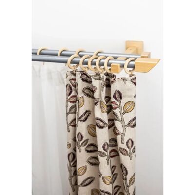 GARESA CUBUS Beigene Gardinenstange - 2-läufig, 200cm, Ø20mm - Gardinenstange GARESA CUBUS Beigene Gardinenstange - 2-läufig, 200cm, Ø20mm - Gardinenstange