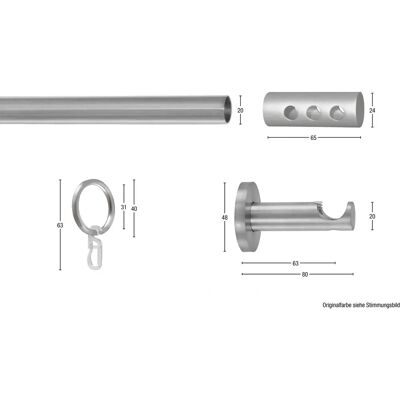 GARESA EASY Gardinenstange - Verstellbar Aluminium 370cm GARESA EASY Gardinenstange - Verstellbar Aluminium 370cm