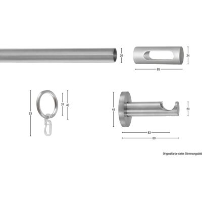 GARESA EASY Gardinenstange - Verstellbare Länge, 1-läufig, Aluminium GARESA EASY Gardinenstange - Verstellbare Länge, 1-läufig, Aluminium