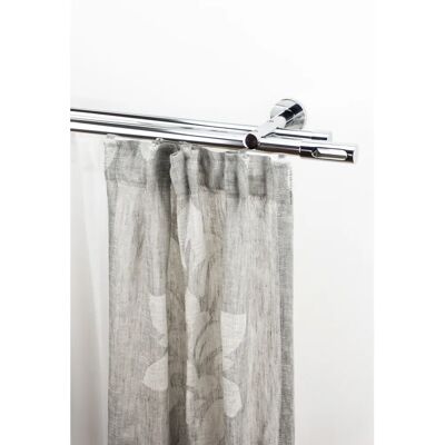 GARESA EASY Grau Verstellbare Doppel-Gardinenstange - Vorhangart GARESA EASY Grau Verstellbare Doppel-Gardinenstange - Vorhangart