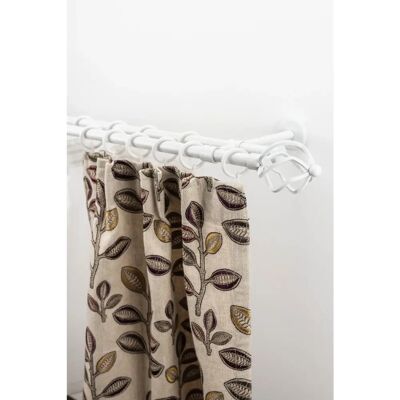 GARESA RUSTIKA Weiße Gardinenstange - 130cm, 2-läufig, Metall GARESA RUSTIKA Weiße Gardinenstange - 130cm, 2-läufig, Metall