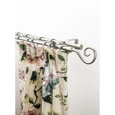 GARESA Clara - 150cm Graue Gardinenstange - 2-läufig - Leicht GARESA Clara - 150cm Graue Gardinenstange - 2-läufig - Leicht