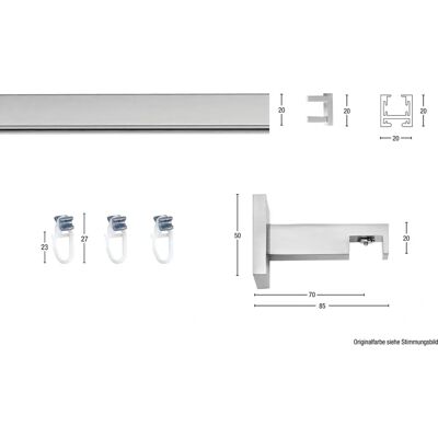 Gardinenstange GARESA Nora - Weiß, 510cm, Verstellbar Gardinenstange GARESA Nora - Weiß, 510cm, Verstellbar