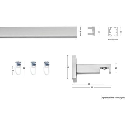 GARESA Nora Gardinenstange - Schwarz, 570cm, Verlängerbar GARESA Nora Gardinenstange - Schwarz, 570cm, Verlängerbar