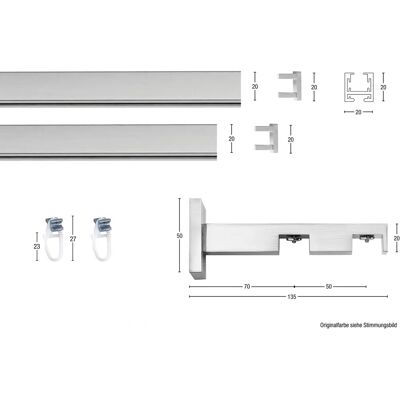 GARESA Nora Gardinenstange - 2-läufig, Weiß, 640cm - Vorhangstange GARESA Nora Gardinenstange - 2-läufig, Weiß, 640cm - Vorhangstange