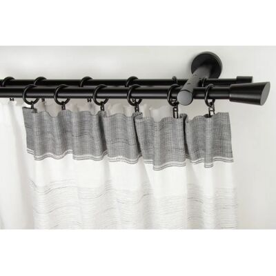 GARESA - CLASSICO MOLIS - Schwarz - 470 cm - Gardinenstange Set GARESA - CLASSICO MOLIS - Schwarz - 470 cm - Gardinenstange Set