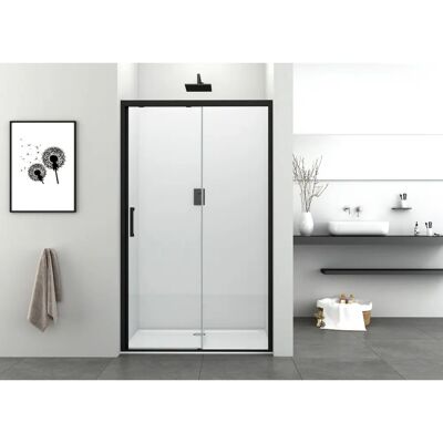 SANOTECHNIK Elite Black Duschtür - Fronteinstieg, Verstellbar, Soft Close SANOTECHNIK Elite Black Duschtür - Fronteinstieg, Verstellbar, Soft Close