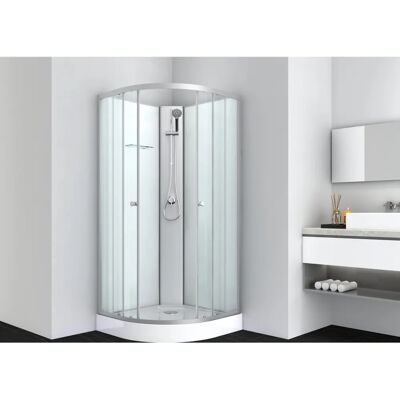 SANOTECHNIK IDEA Cabine de douche - Complète, Argent, Quart de cercle - Publicité SANOTECHNIK IDEA Cabine de douche - Complète, Argent, Quart de cercle - Publicité