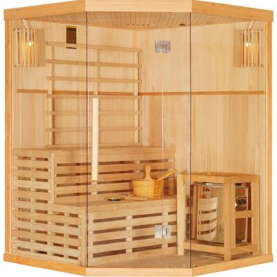 SANOTECHNIK Tallinn Sauna für 3 Personen - 6 kW, Beige SANOTECHNIK Tallinn Sauna für 3 Personen - 6 kW, Beige