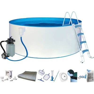 KONIFERA RÜGEN 2 - Schwimmbecken, 360cm, Weiß, LED, 8000L KONIFERA RÜGEN 2 - Schwimmbecken, 360cm, Weiß, LED, 8000L