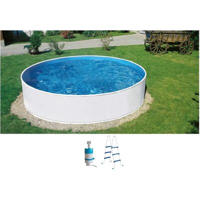 KONIFERA Usedom I Stahlbecken - Rund, 300cm Durchmesser, 90cm Hoch - Schwimmbecken KONIFERA Usedom I Stahlbecken - Rund, 300cm Durchmesser, 90cm Hoch - Schwimmbecken