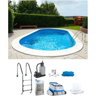 MY POOL BWT Power Oval Pool - 24000L, Blau, Stahlrahmen, Made in Germany MY POOL BWT Power Oval Pool - 24000L, Blau, Stahlrahmen, Made in Germany