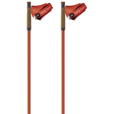 Bâtons de ski nordique One Way Storm 3 Mag - Orange/Rouge - Publicité Bâtons de ski nordique One Way Storm 3 Mag - Orange/Rouge - Publicité