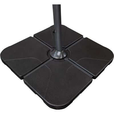 DOPPLER Sonnenschirmständer und Bodenplatten - 4er-Set, 80kg Max DOPPLER Sonnenschirmständer und Bodenplatten - 4er-Set, 80kg Max